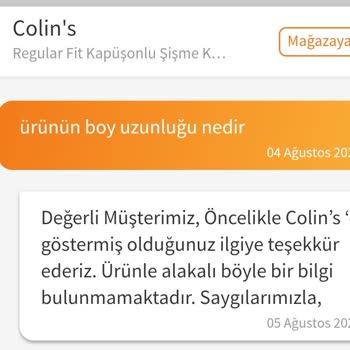 COLIN’S Stok Verisini Güncellemiyorlar