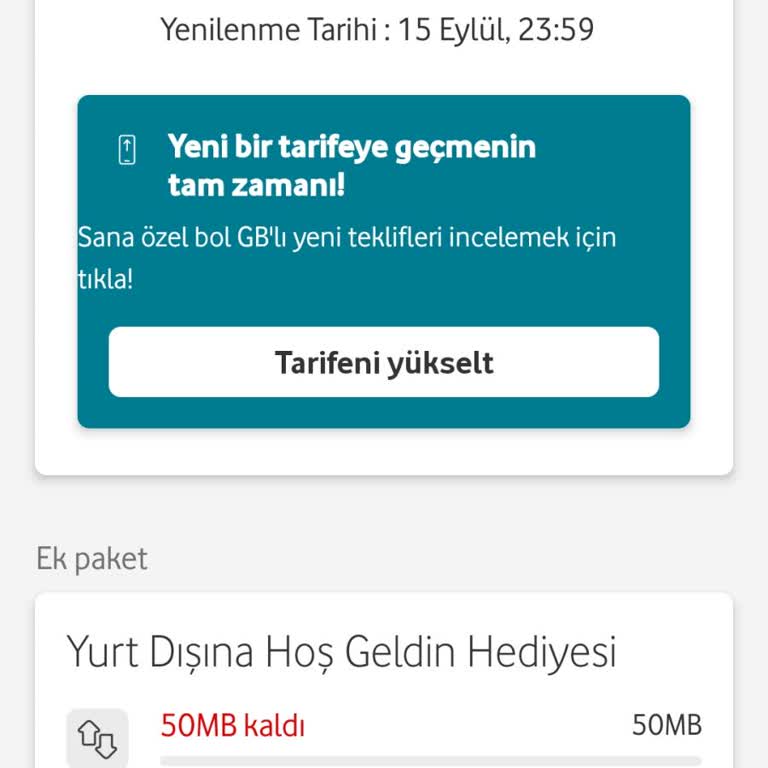 Taahhüt Yenilendikten Sonra İnternet Paketi Sorunu