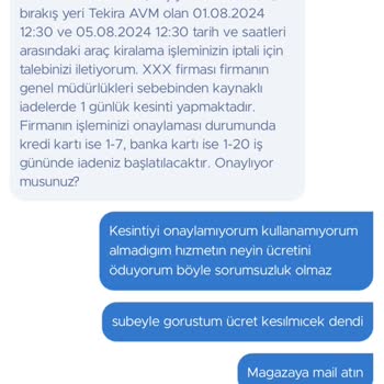 Obilet Araç Kiralama Sorunu Ve İade Beklentisi