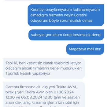 Obilet Araç Kiralama Sorunu Ve İade Beklentisi