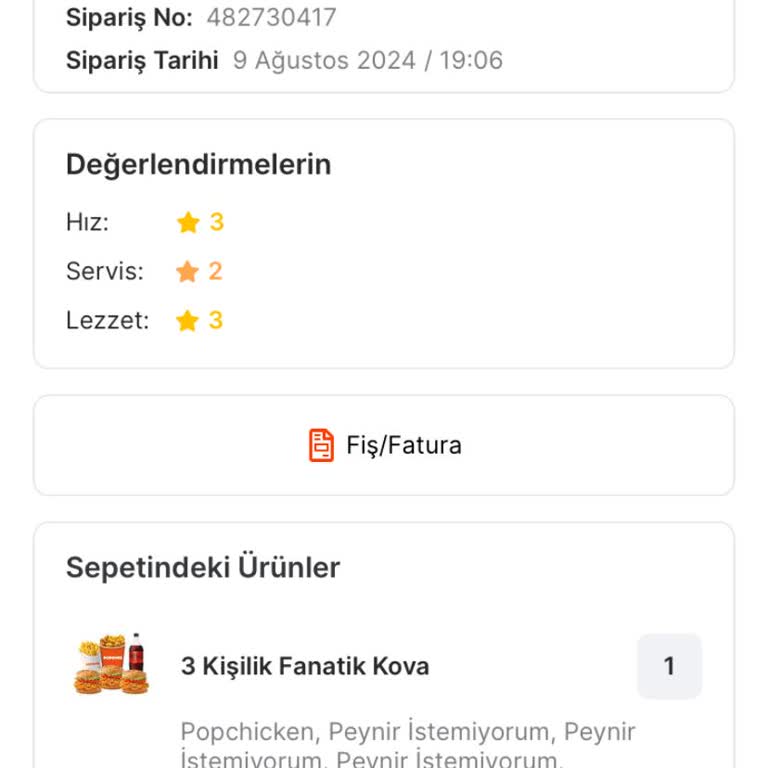 Migros Yemek Pişmanlığı Eksik Sipariş Sorunu