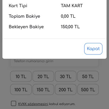 EGO Genel Müdürlüğü Ego Kart Para Yükleme
