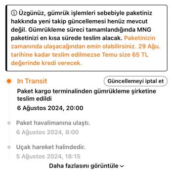 MNG Kargo Temu Siparişlerini Gümrükten Teslim Almıyor