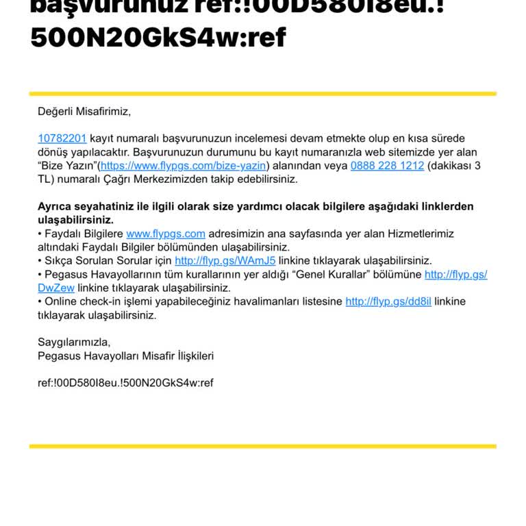 Pegasus Overbooking Nedeniyle Uçağa Alınmama Ve İade Sorunu