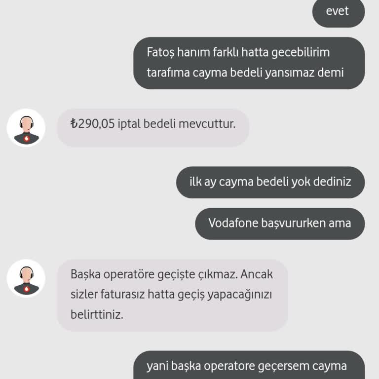 Hattımı Taşımama Rağmen Vodafone'dan Gelen Fatura Sorunu