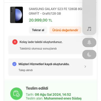 Hepsiburada Gönderilen İadeyi Kaybetti