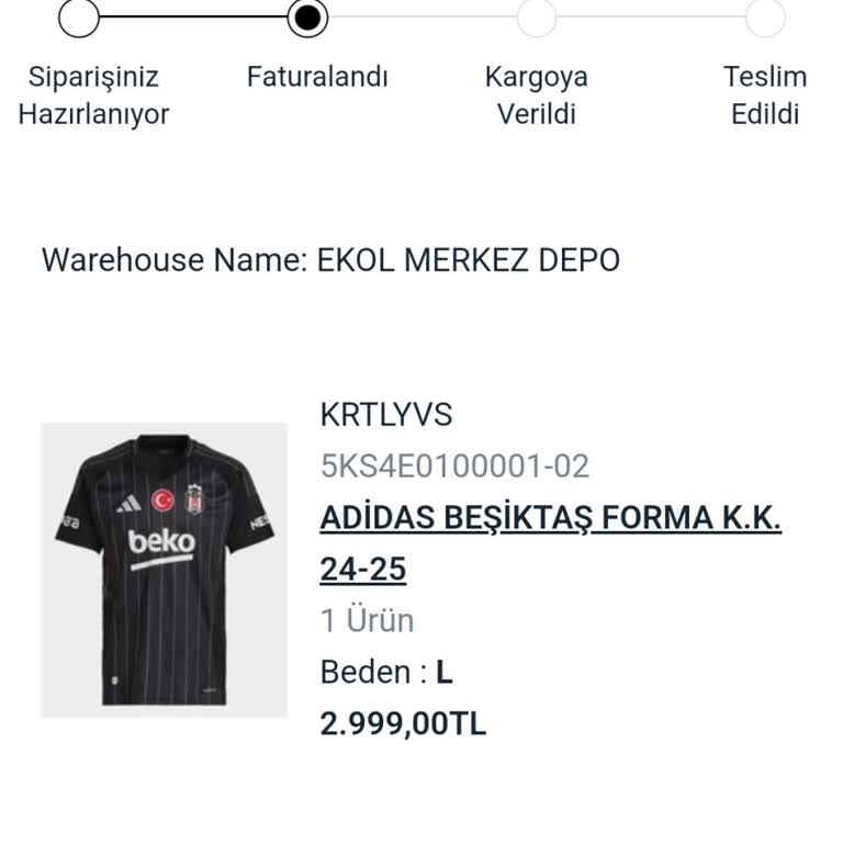 Kartal Yuvası Forma Siparişimi Günlerdir Göndermiyor