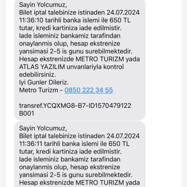Metro Turizm Bir Daha Asla