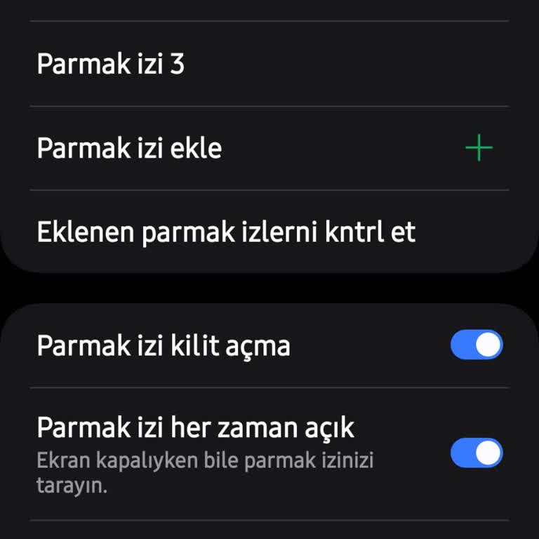 Samsung Parmak İzi Sorunu