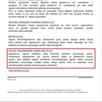 Türkiye Sigorta Sigorta İptal Talebi