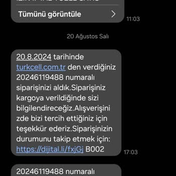 Yurtiçi Kargo Numarasını Mesaj Atmadı