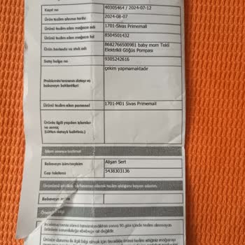 ebebek Göğüs Pompası Sorunu Ve Garanti Hizmeti Hakkında Şikayet