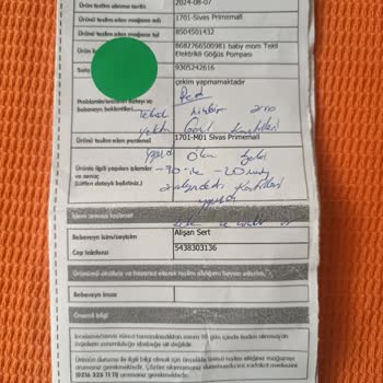 ebebek Göğüs Pompası Sorunu Ve Garanti Hizmeti Hakkında Şikayet