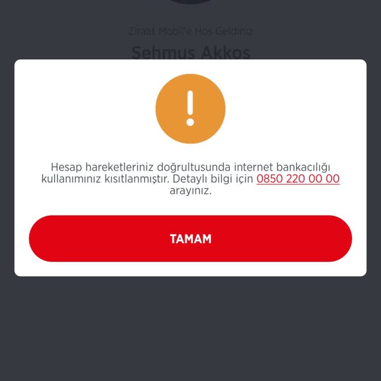 Ziraat Bankası Ziraat Hesabıma Kısıtlama Gelmiş