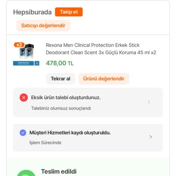 Hepsiburada Eksik Ürün Gönderiyor