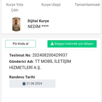 Dijital Kurye Ve Türk Telekom Telefon Hattım Bana Ulaşmadı