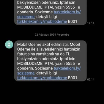0850 800 55 00 Türk Telekom Adı Altında Bilgim Dışında Yapılan İşlemler