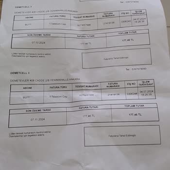 Pttcell Yanlış Fatura İşlemi Ve Çifte Ödeme Talebi