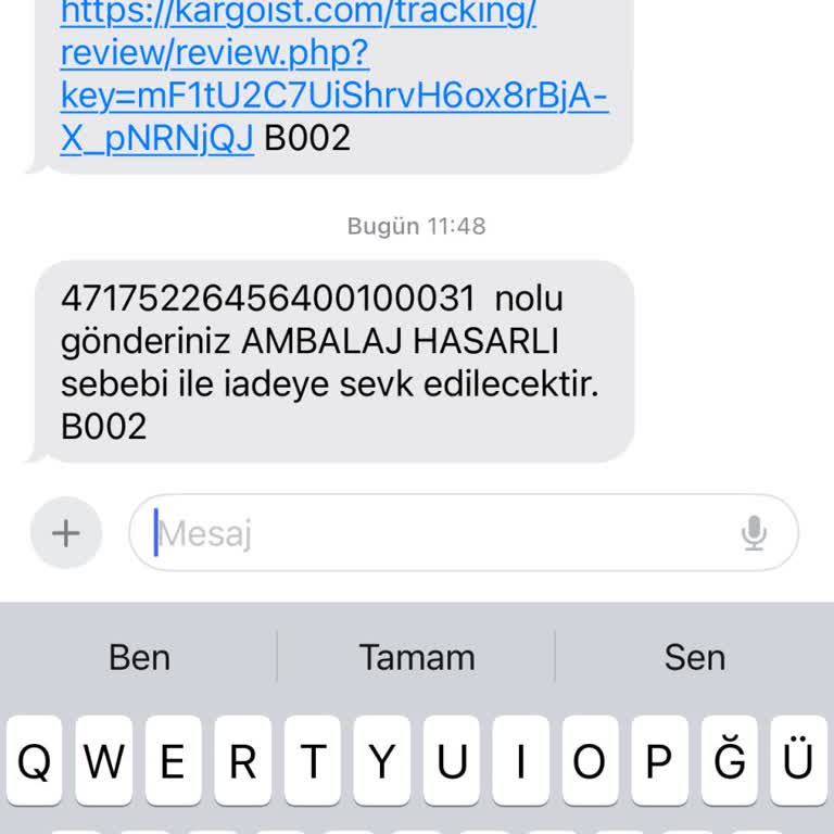 Kargoist Kargonun Tarafıma Teslim Edilmemesi