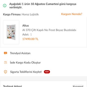 Horoz Lojistik Geç Teslim Ediyor 2 Haftadır Buzdolabı Bekliyoruz