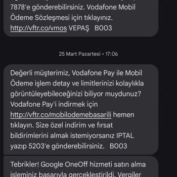 Google Play Google Üyelik Oluşturup Vodafone Da Habersiz Para Çekmiş