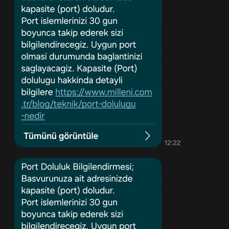 Millenicom Port Yok Problemi