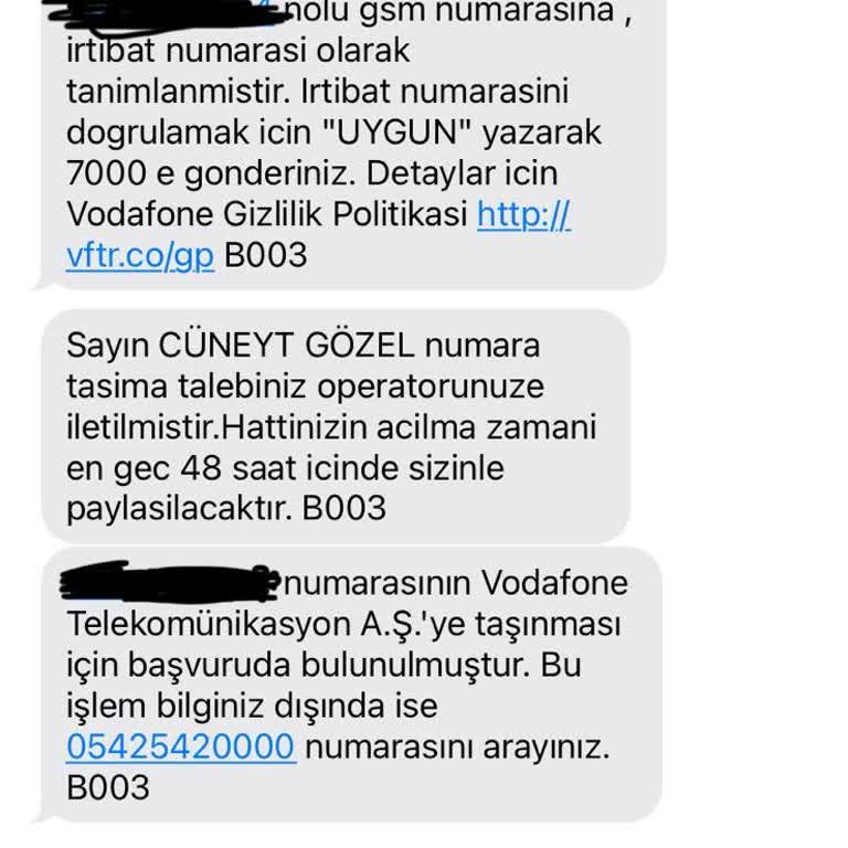 Vodafone Hat Taşıma Sürecinde Yaşanan Gecikme ve Bilgi Eksikliği