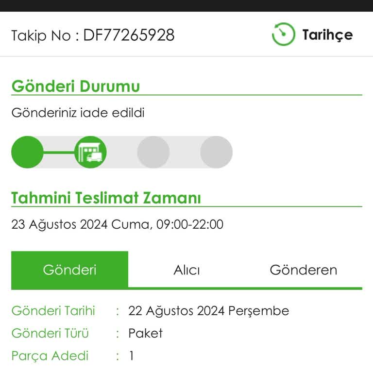 Kolay Gelsin Kargom İade Edilmiş