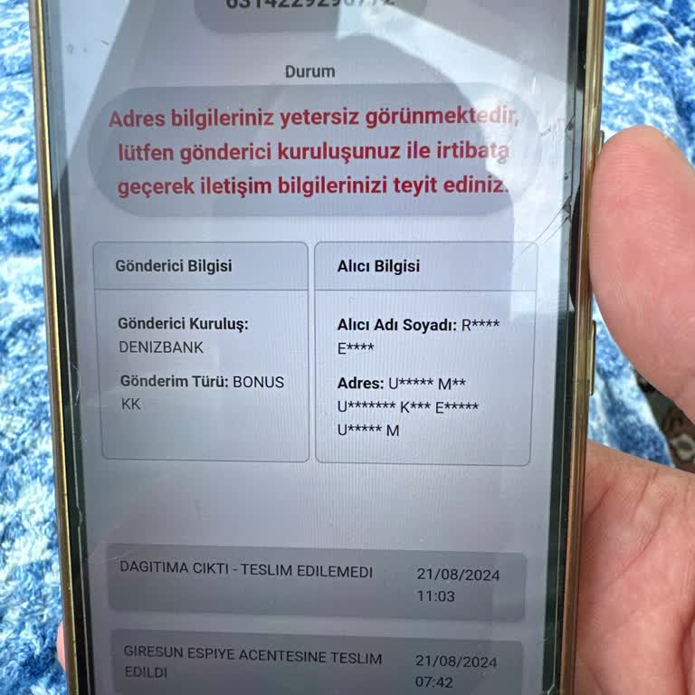 Kuryenet Teslim Edilemedi Sorunu