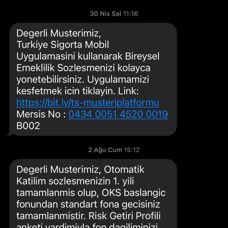 Türkiye Hayat Emeklilik Türkiye EMK Onaysız Başvuru