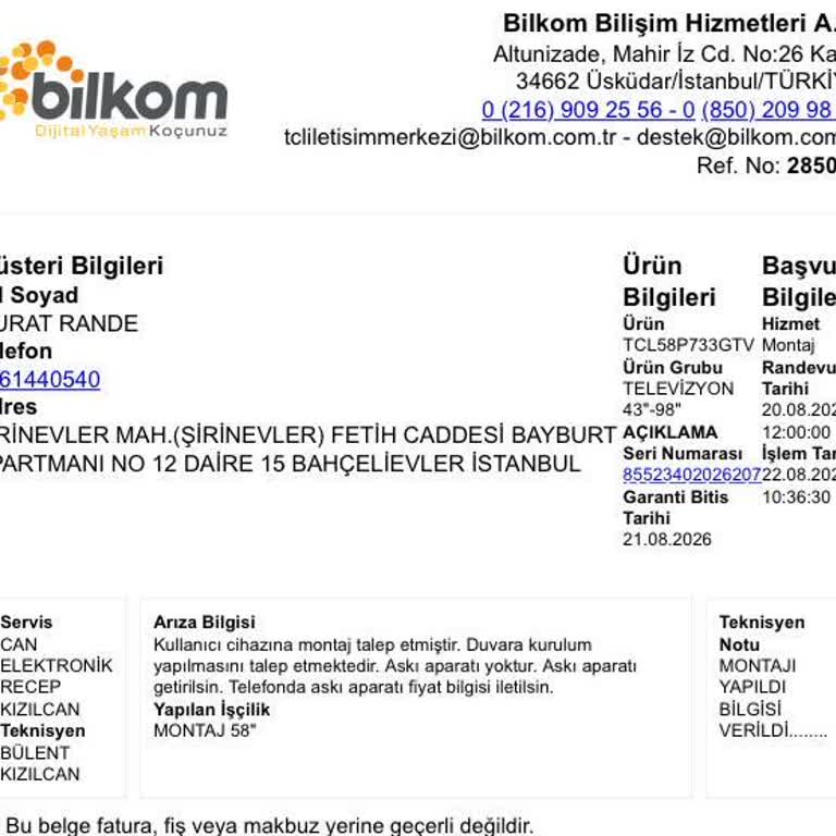 TCL Televizyon TCL 58P Televizyon