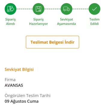 Avansas Paramı İade Etmiyor Ürünü Aldığı Halde.