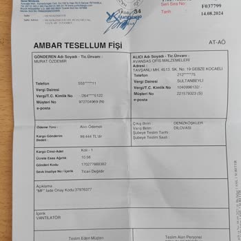 Avansas Paramı İade Etmiyor Ürünü Aldığı Halde.