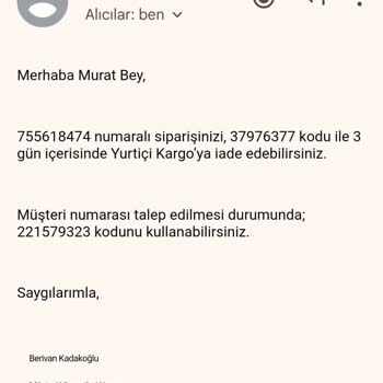 Avansas Paramı İade Etmiyor Ürünü Aldığı Halde.