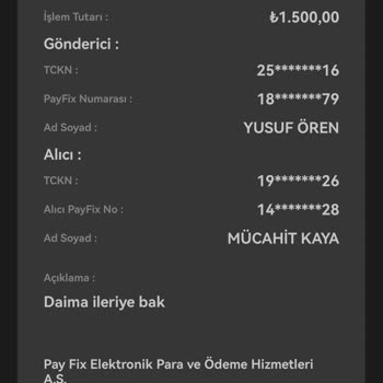 Payfix Hesabımda Yaşadığım Güvenlik Sorunu Ve Para Kaybı
