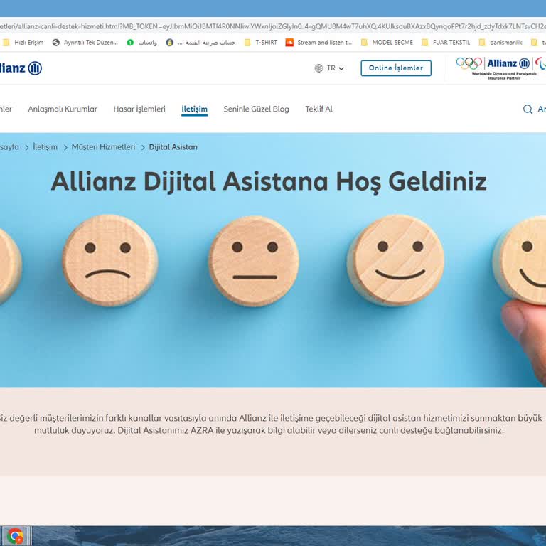 Allianz Hayat ve Emeklilik Allianz-canlı-destek-hizmeti Yönlendiriliyor Ama Çalışmıyor