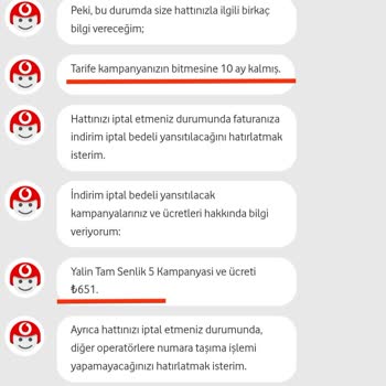 Vodafone'da Hattım Çekmiyor ve Haksız Cayma Bedeli