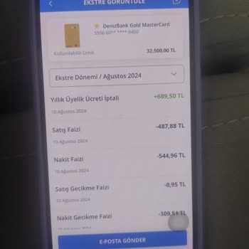 Kredi Kartı Bloke İşlemi Denizbank