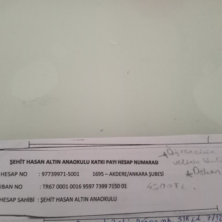 Milli Eğitim Bakanlığı (MEB) Ana Okulu Kayıt Ücreti