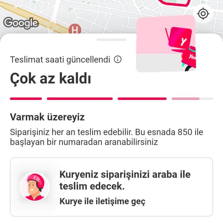 Yemeksepeti Sipariş Teslim Edememesi