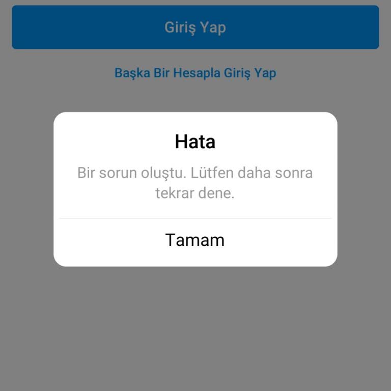 Instagram Giriş Sorunu