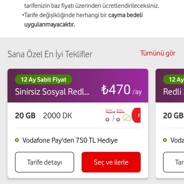 Vodafone'dan Uygun Fiyatlı Tarifeye Ulaşamamak