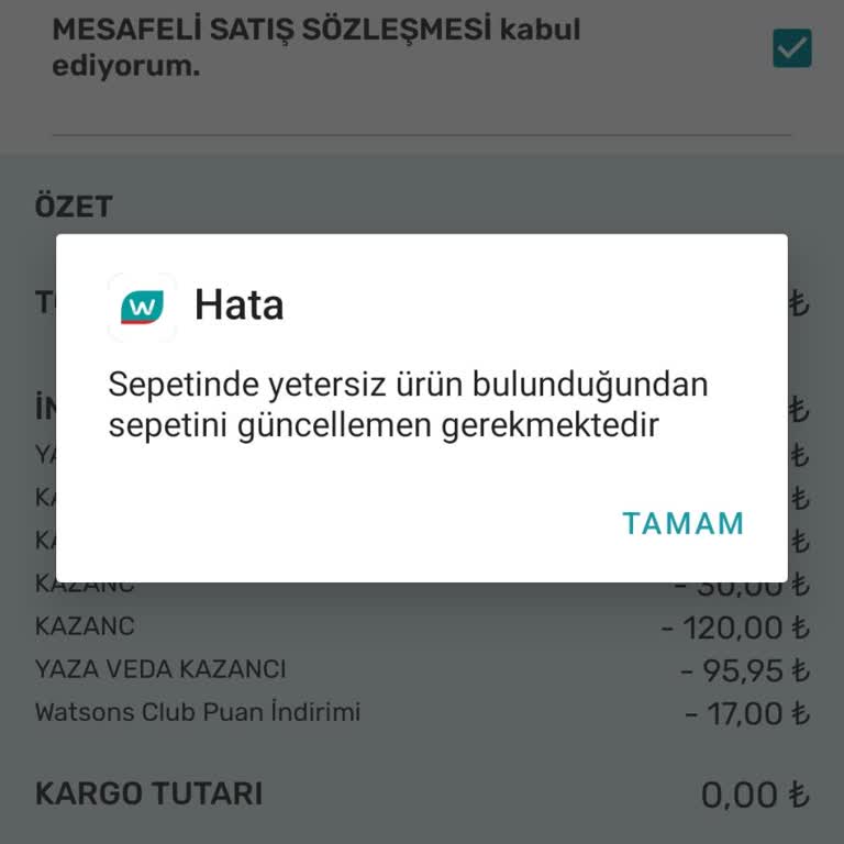 Watsons Satın Alma Hatası