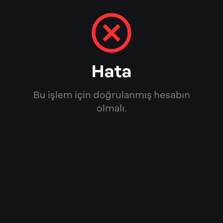 Papara Doğrulanmış Bir Hesabın Olmalı Diyor!