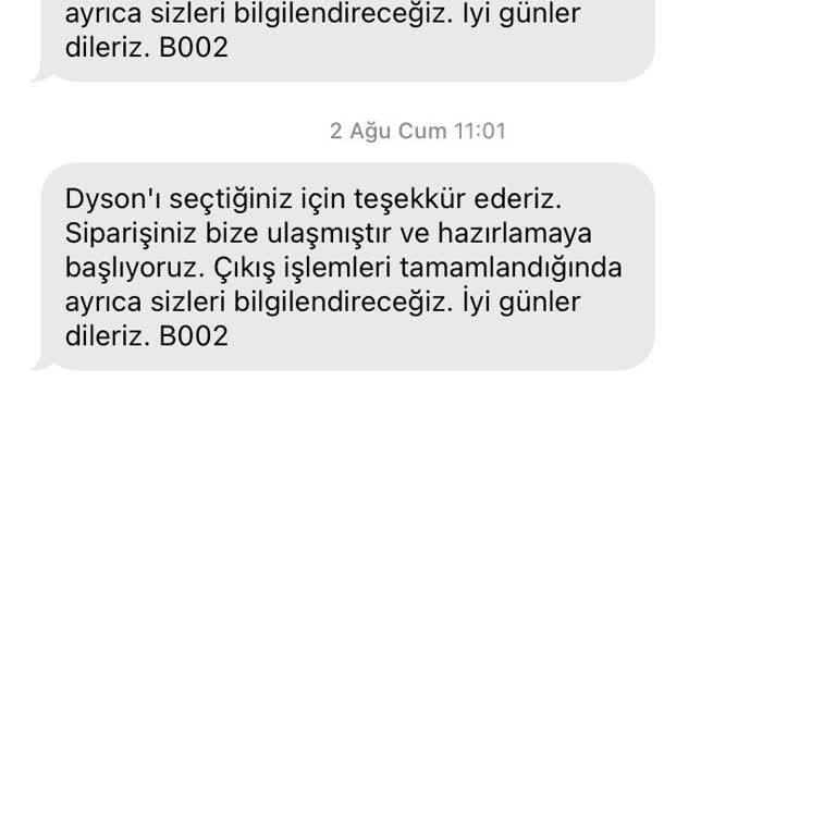 Dyson Parça Teslimatı Yapılmıyor
