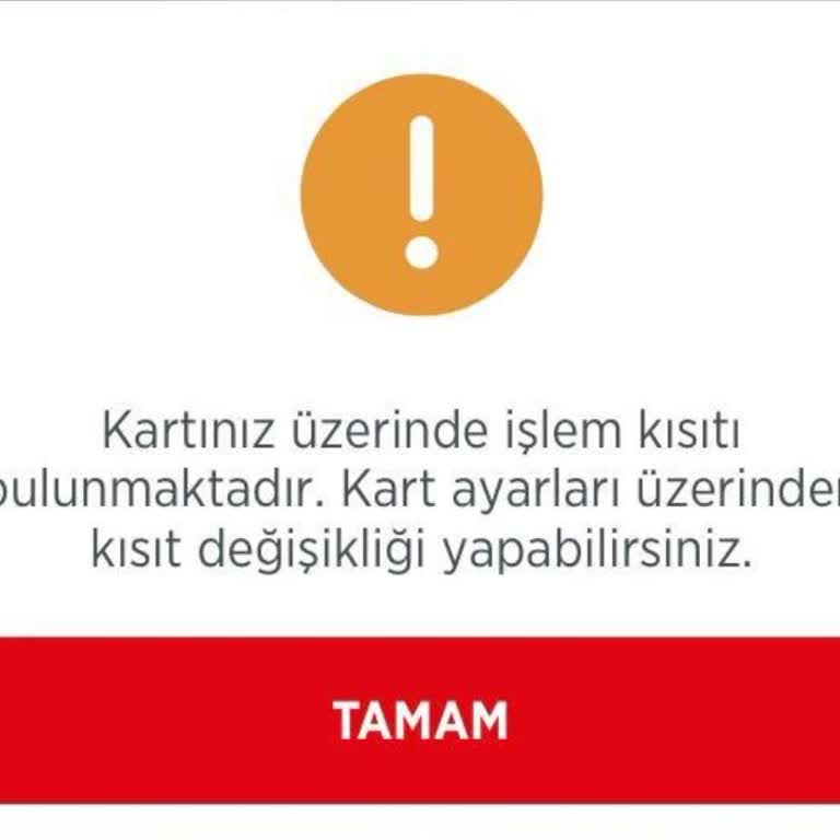 Ziraat Bankası Kredi Kartı İşlem Kısıtı