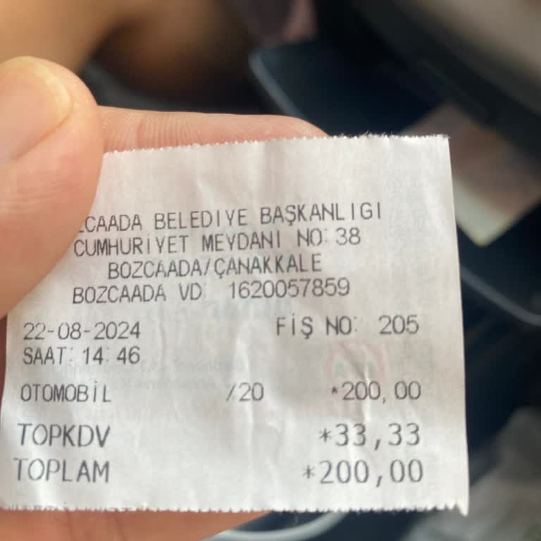 Bozcaada Belediyesi'nin Ücret Politikası Hakkında Şikayet