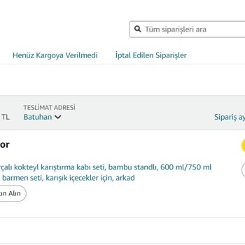 Amazon Siparişimi Kargoya Teslim Etmiyor