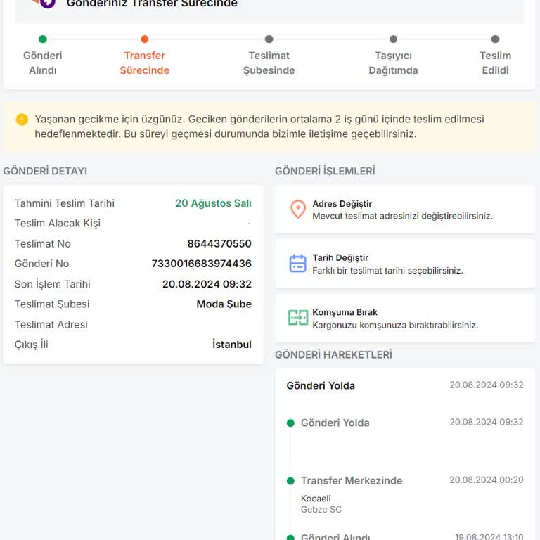 Ty Express 3 Gündür Ürünümü Teslim Etmiyor Ve Asla Yardımcı Olmuyor!