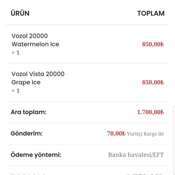 Vozol Elektronik Sigara Siparişinde İletişim Sorunu